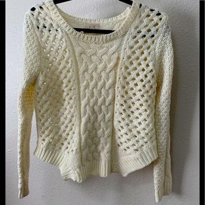 JEALOUS TOMATO CREAM COLORED KNIT SWEATER